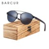 BARCUR Metal Frame Polarized Lens Sunglasses Stylish Round Design for Women